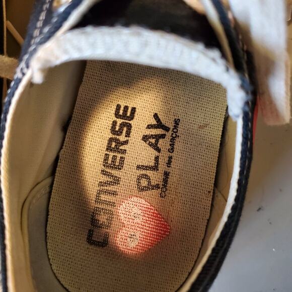Converse x PLAY Comme des Garçons Chuck 70 Unisex Low Top Shoe Black and White - Picture 3 of 12